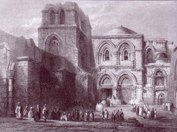 Церковь Гроба Господня. Гравюра 1842 года. Бортлетт У.Г.
